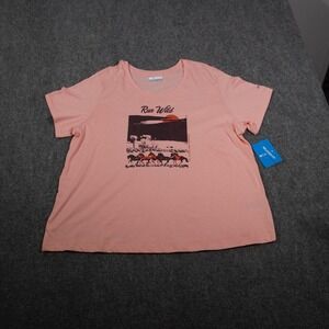 Columbia Sportswear Women's XL Run Wild Graphic Short Sleeve Relaxed Fit Tee